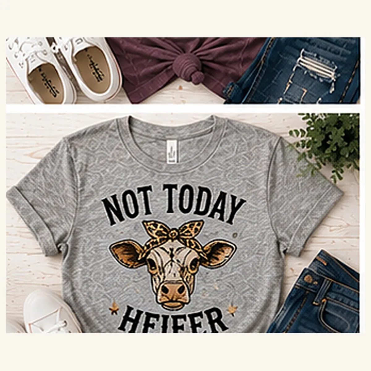 Not Today Heifer Tee — Not Today Heifer graphic