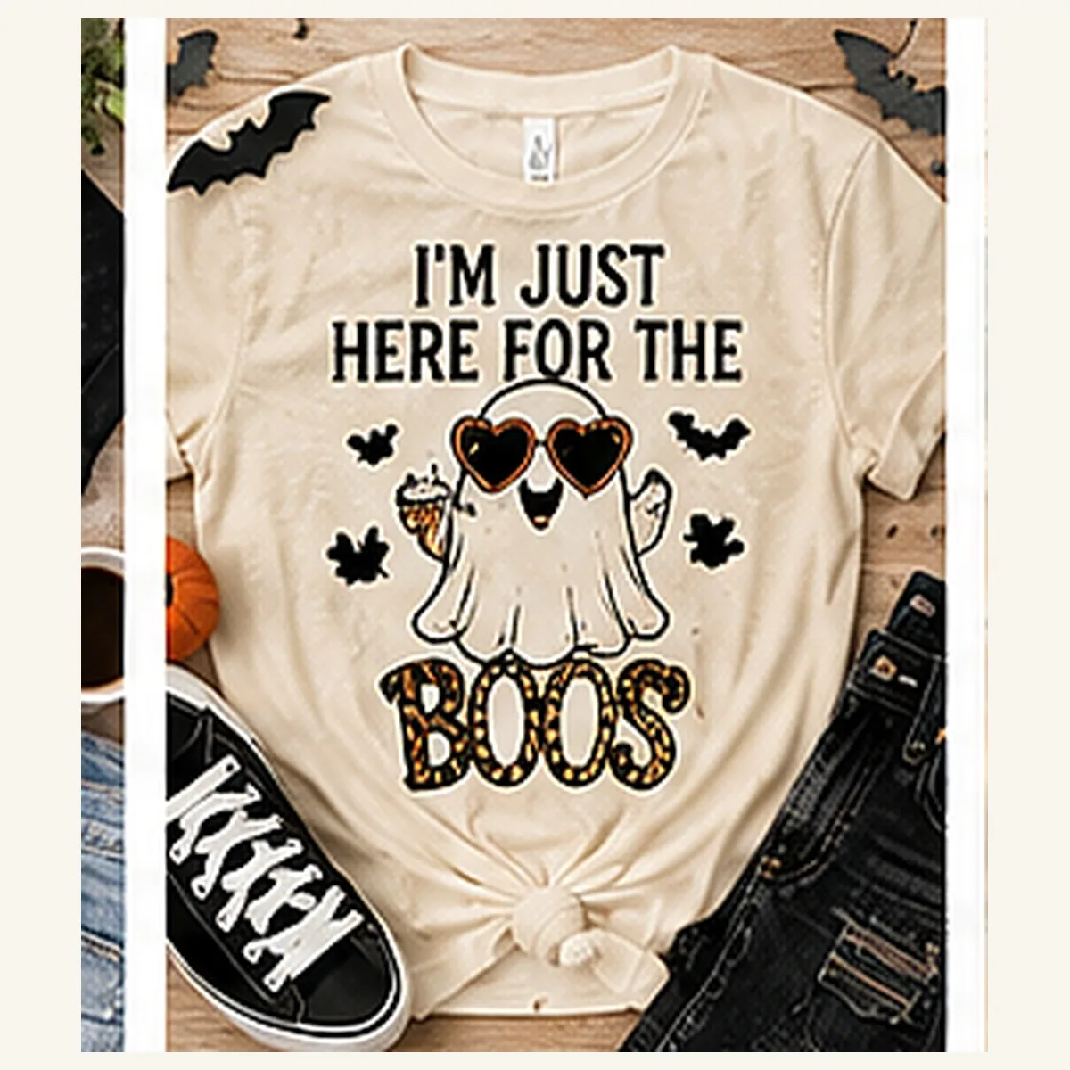 I'm Just Here for the Boos Tee — I'm Just Here for the Boos graphic