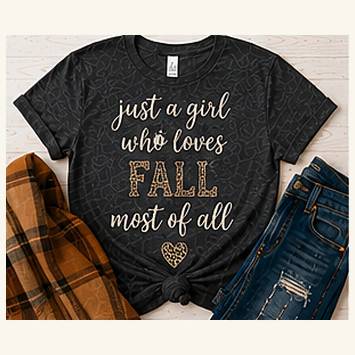 Who Loves Fall Most of All Tee — Who Loves Fall Most of All graphic