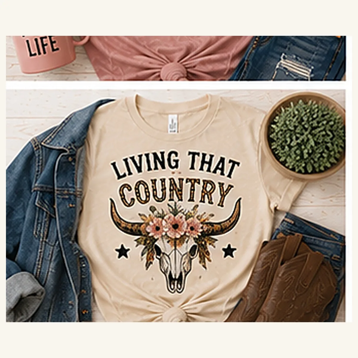 Living That Country Life Tee — Living That Country Life graphic