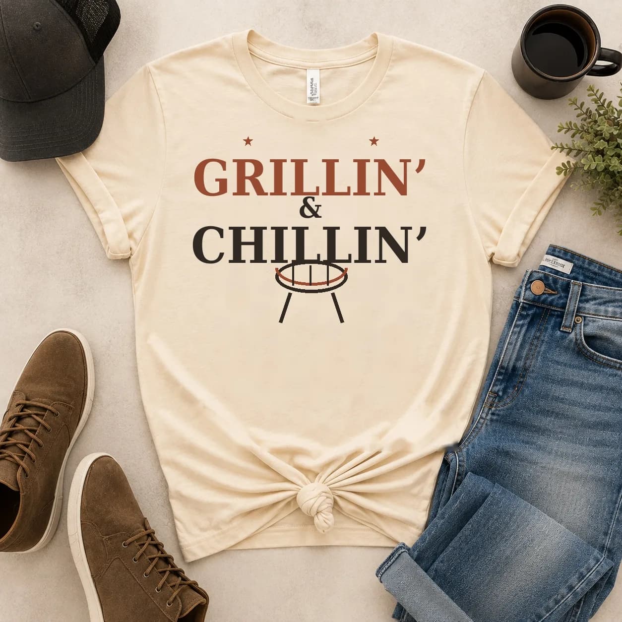 Grillin and Chillin Tee — Grillin and Chillin graphic