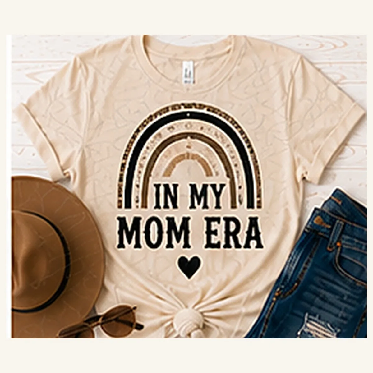 In My Mom Era Rainbow Tee — In My Mom Era Rainbow graphic
