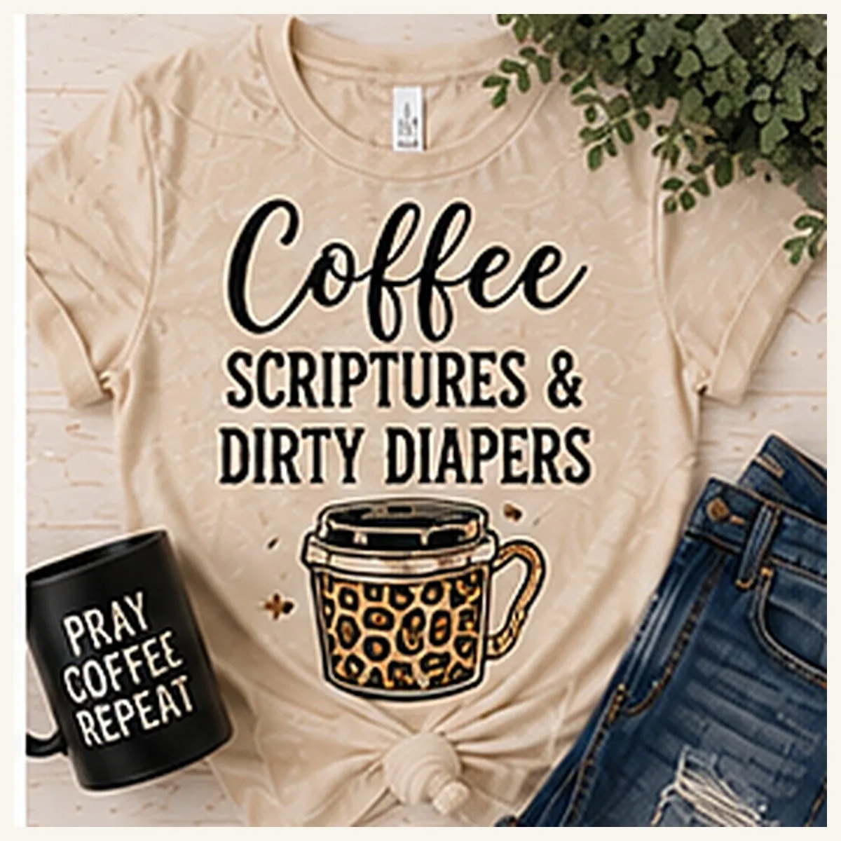 Coffee Scriptures Dirty Diapers Tee — Coffee Scriptures Dirty Diapers graphic