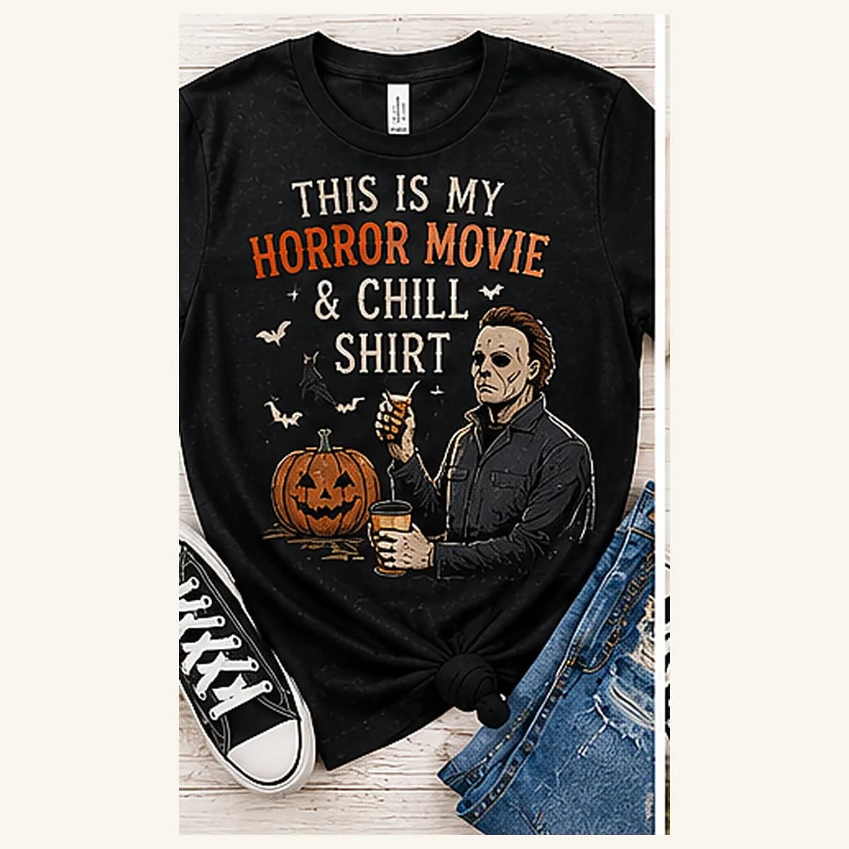 Horror Movie and Chill Tee — Horror Movie and Chill graphic