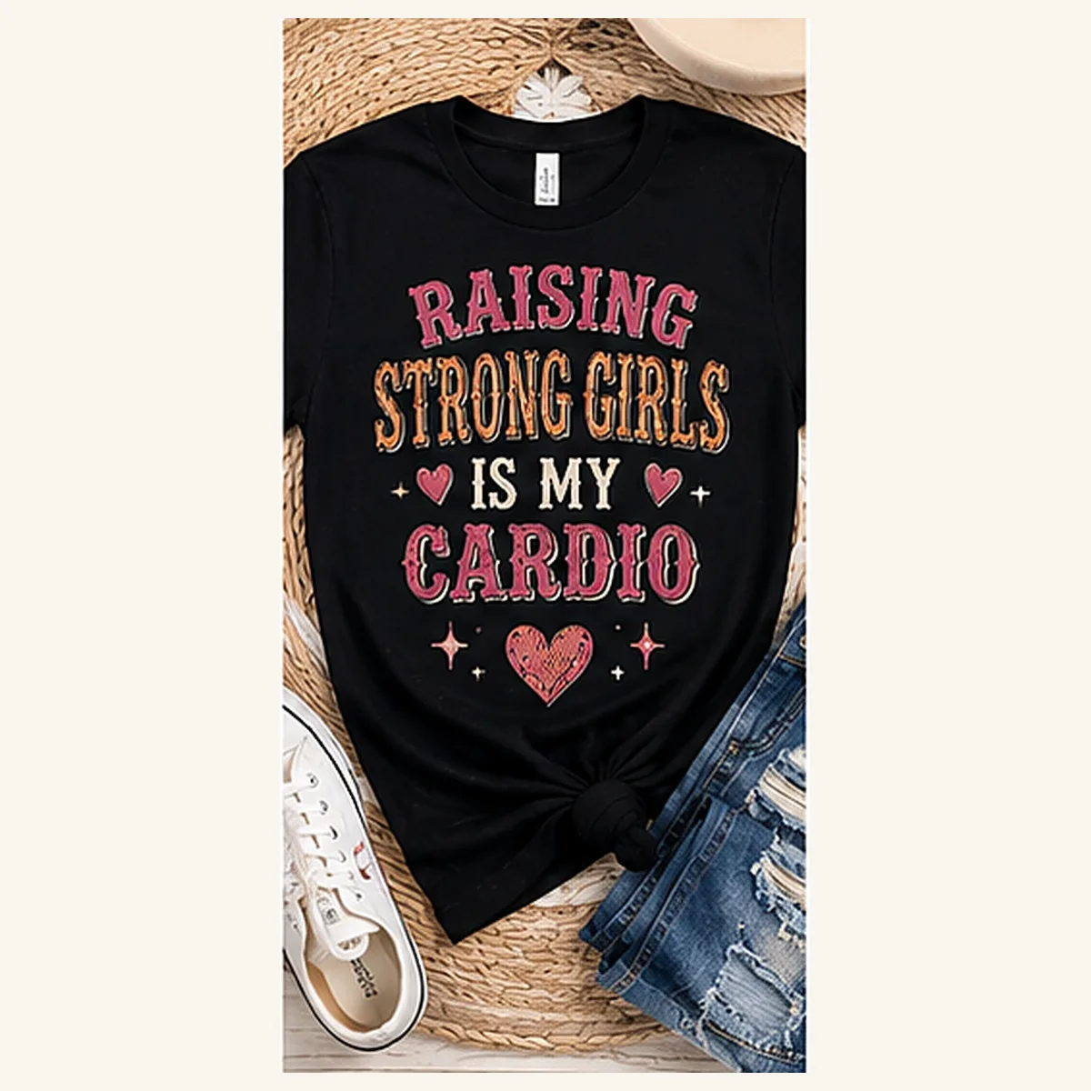 Raising Strong Girls Is My Cardio Tee — Raising Strong Girls Is My Cardio graphic
