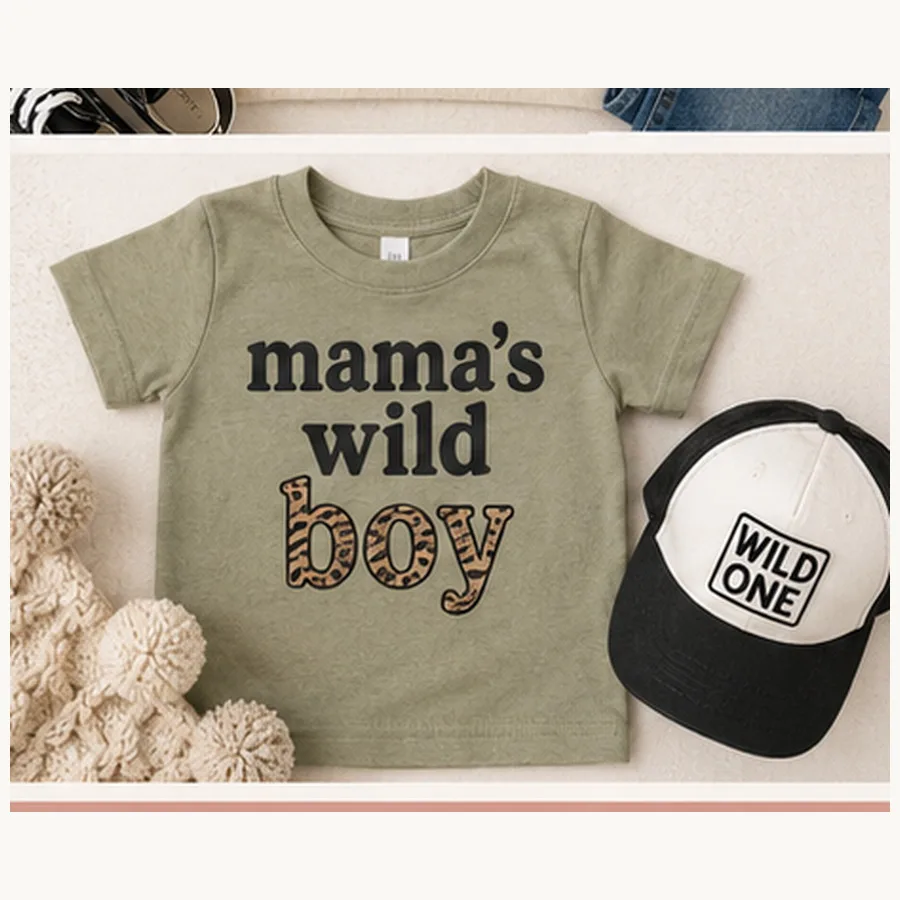 Mama's Wild Boy Kids Tee — Mama's Wild Boy graphic