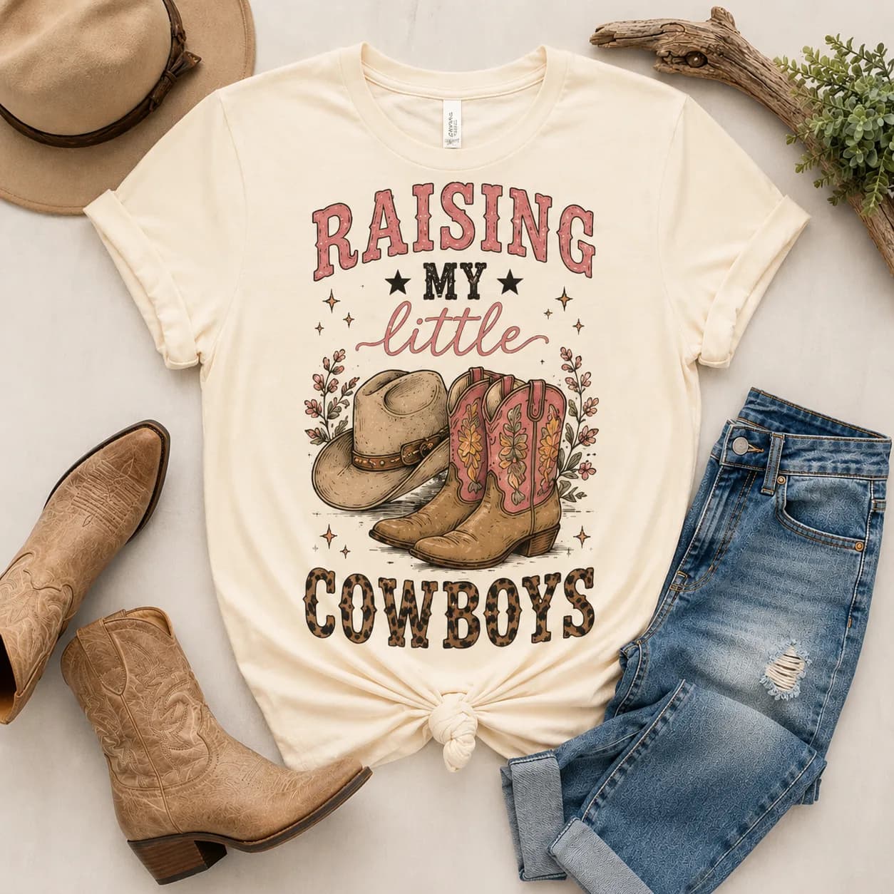 Raising My Little Cowboys Tee — Raising My Little Cowboys graphic