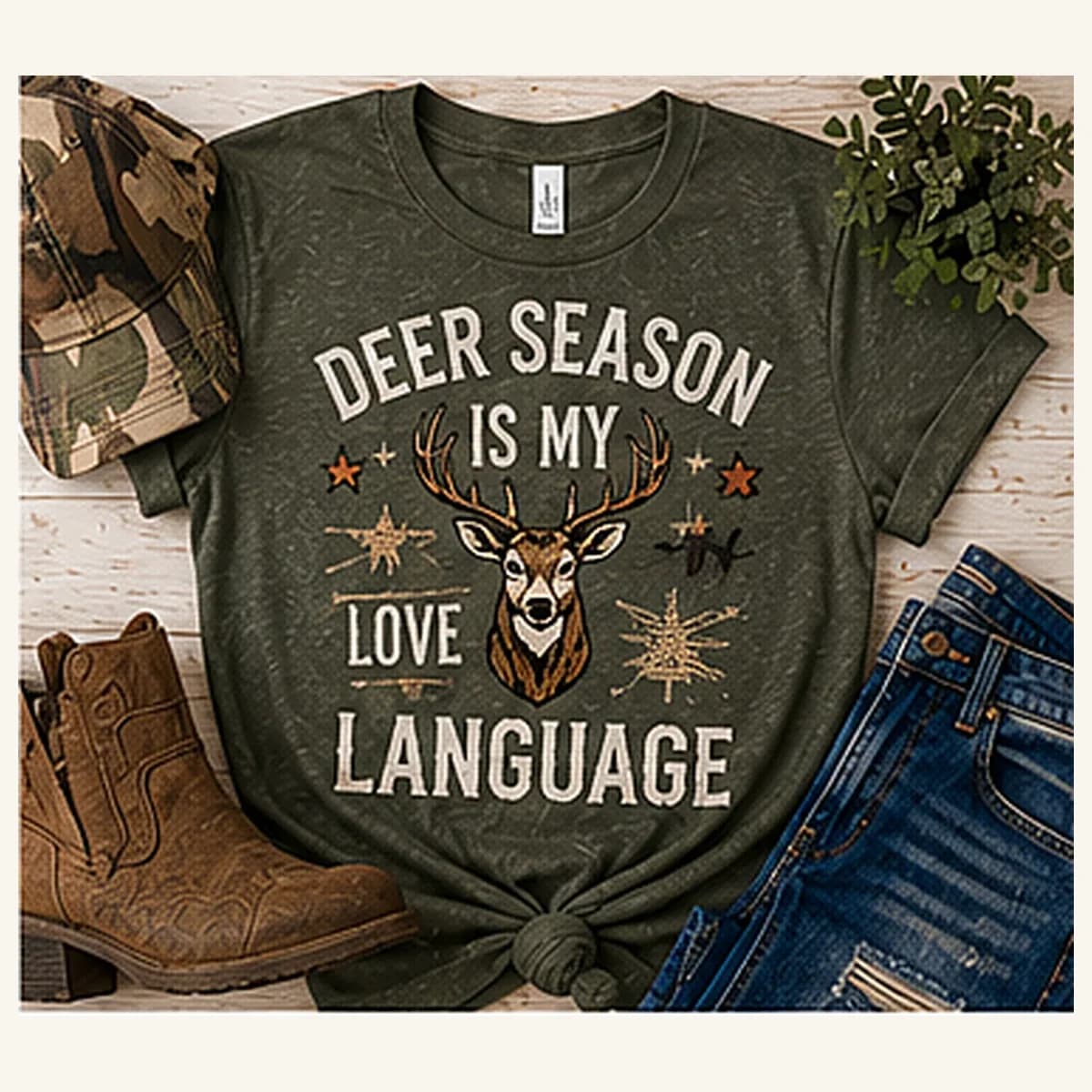 Deer Season Love Language Tee — Deer Season Love Language graphic