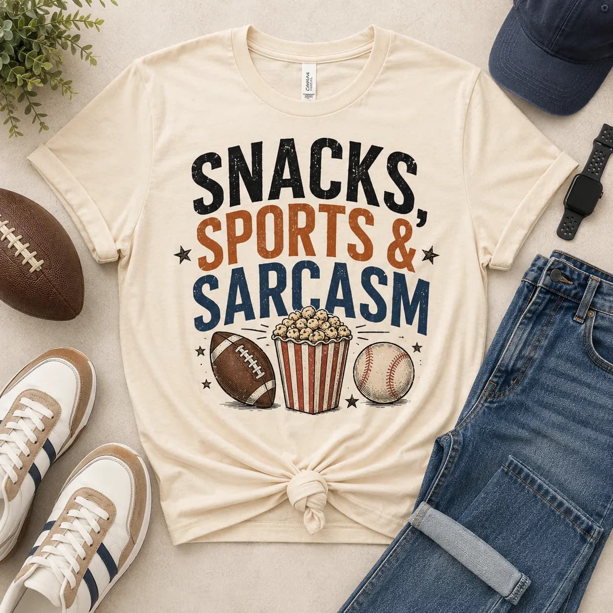 Snacks, Sports & Sarcasm Tee — Snacks, Sports & Sarcasm graphic