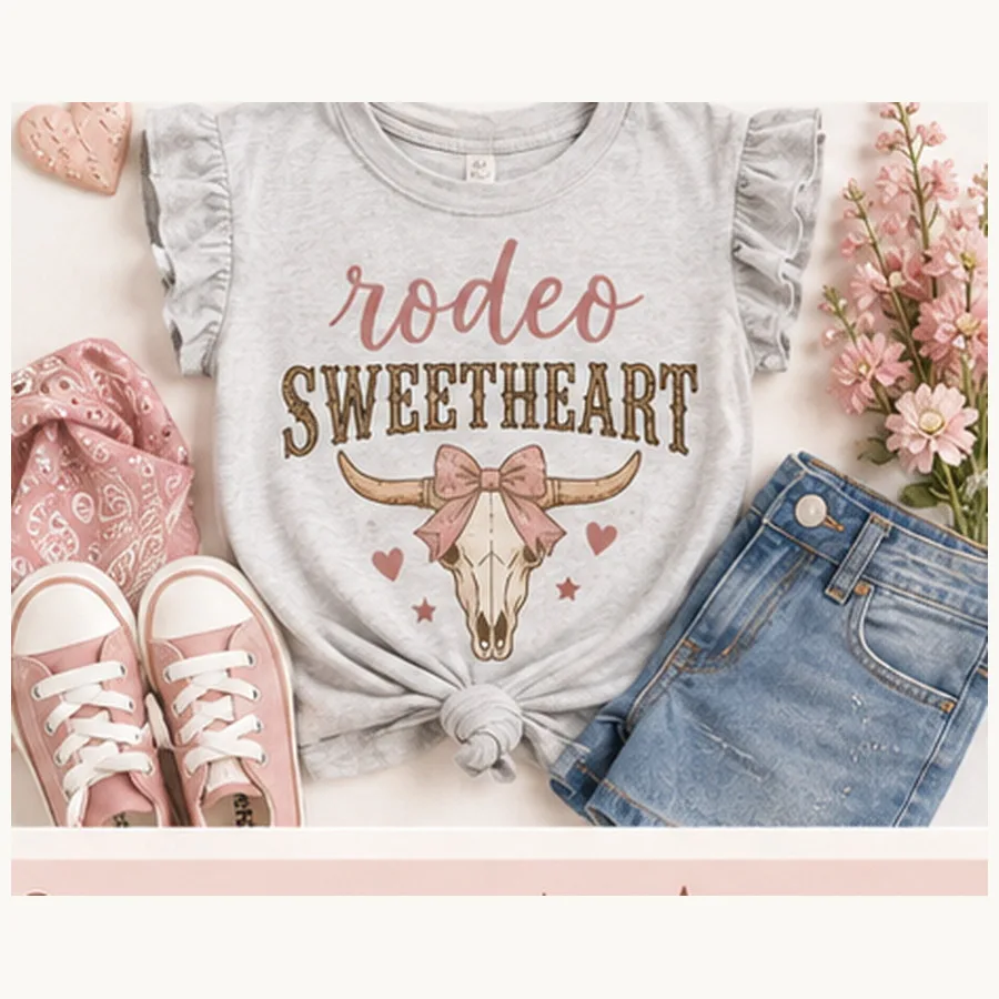 Rodeo Sweetheart Kids Tee — Rodeo Sweetheart graphic