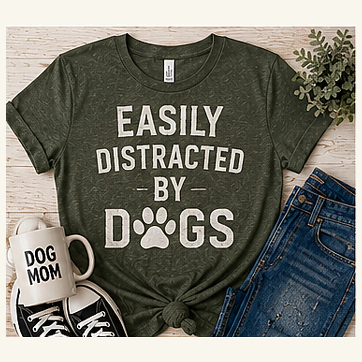 Easily Distracted by Dogs Tee — Easily Distracted by Dogs graphic