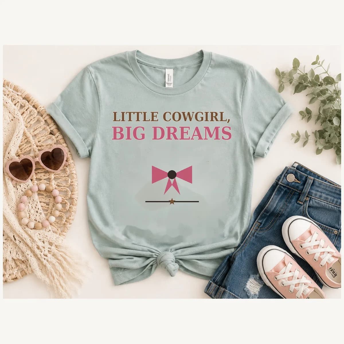 Little Cowgirl Big Dreams Kids Tee — Little Cowgirl Big Dreams graphic