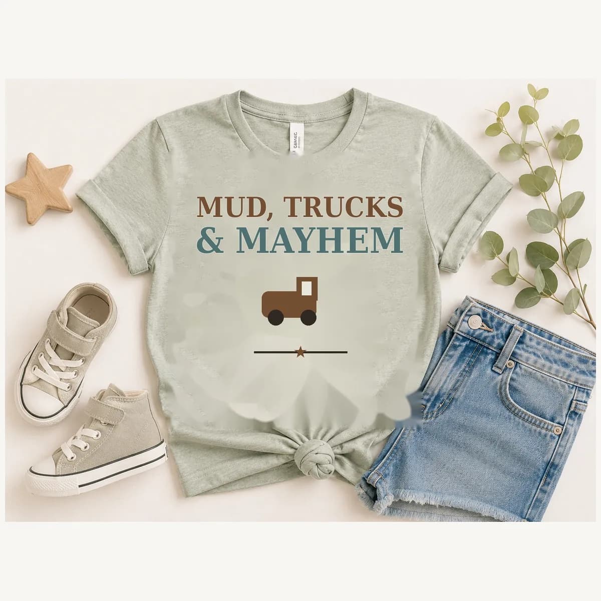 Mud Trucks and Mayhem Kids Tee — Mud Trucks and Mayhem graphic
