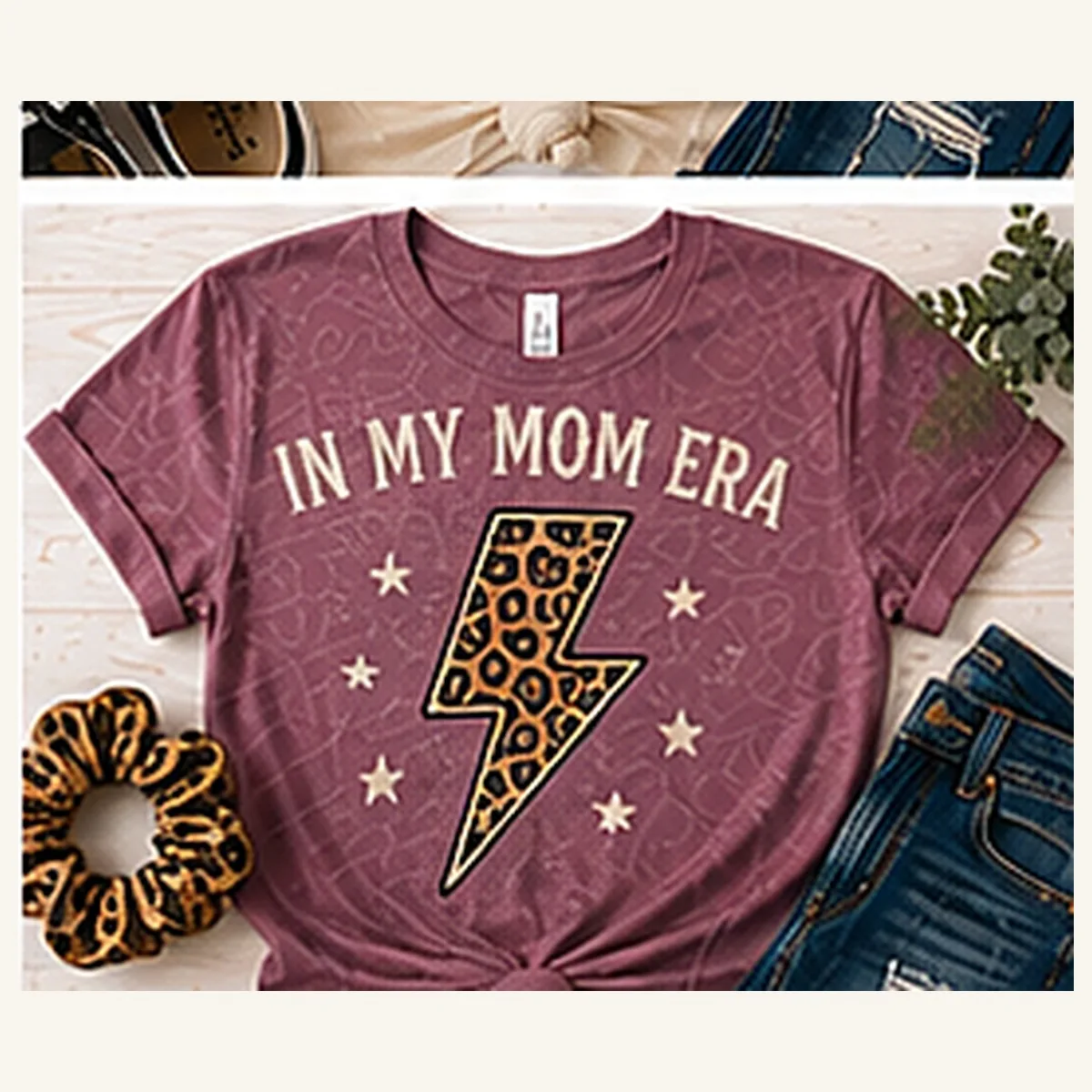 In My Mom Era Lightning Tee — In My Mom Era Lightning graphic