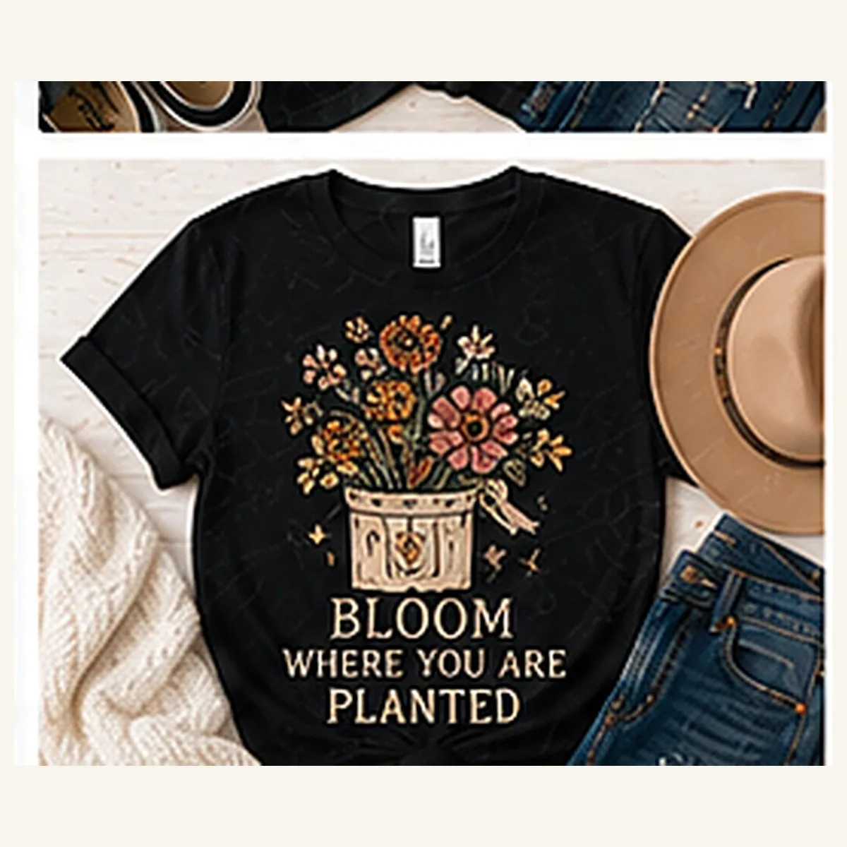 Bloom Where You Are Planted Tee — Bloom Where You Are Planted graphic