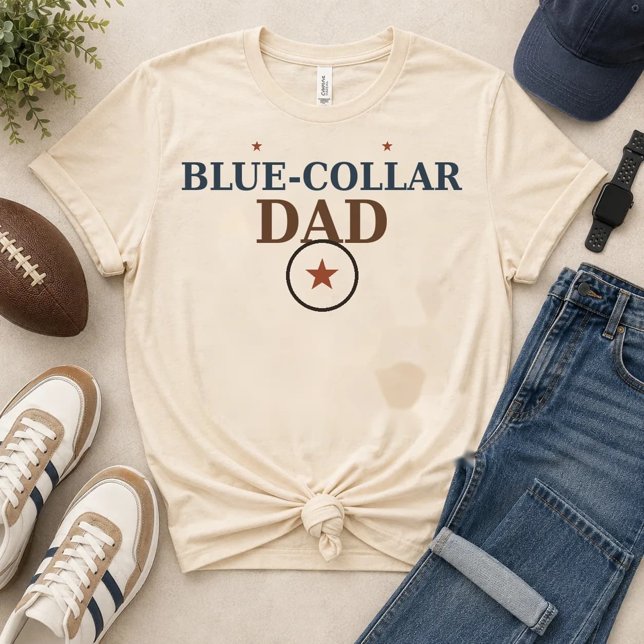 Blue Collar Dad Tee — Blue Collar Dad graphic