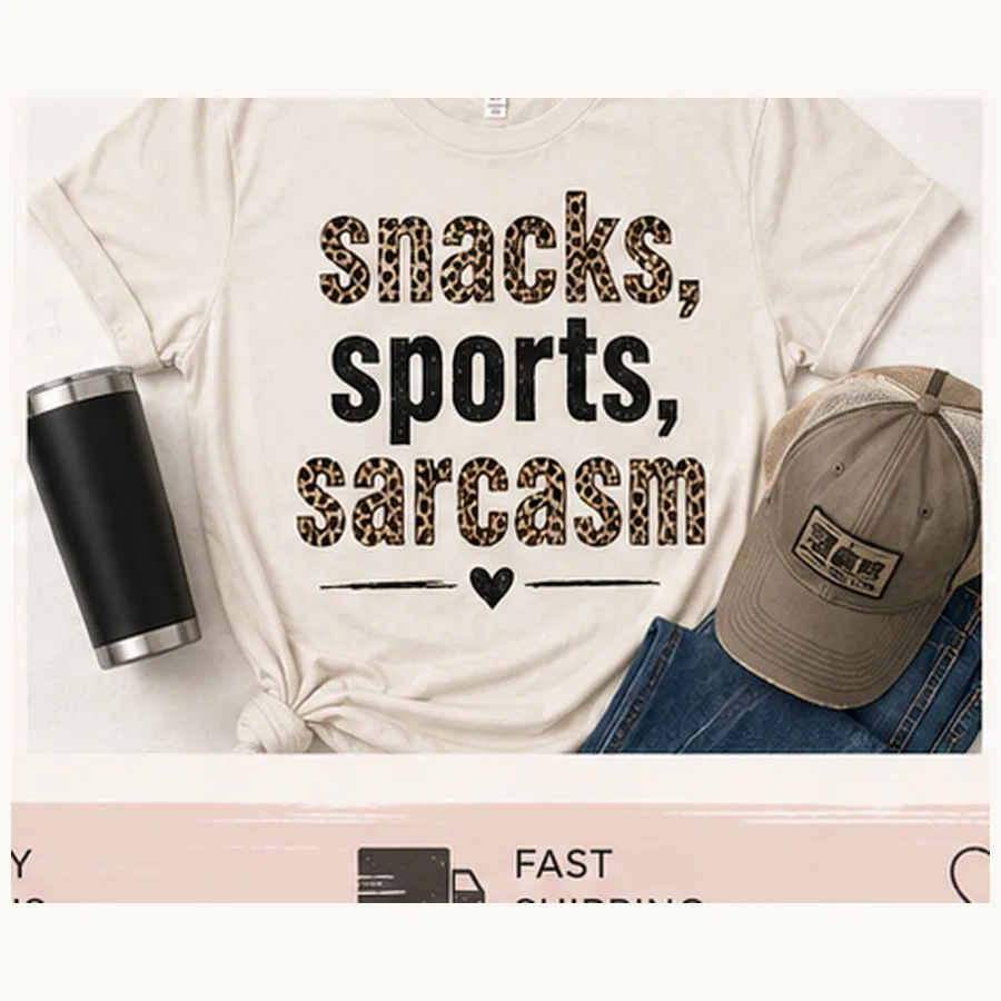 Snacks, Sports, Sarcasm Tee — Snacks, Sports, Sarcasm graphic