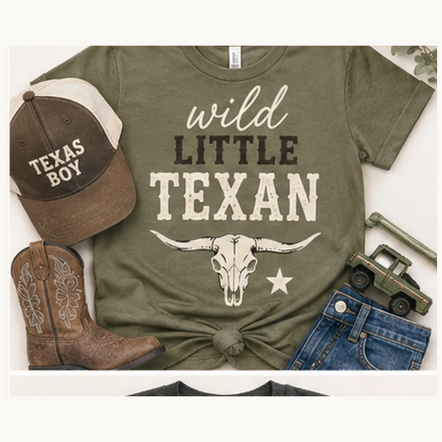 Wild Little Texan Kids Tee — Wild Little Texan graphic