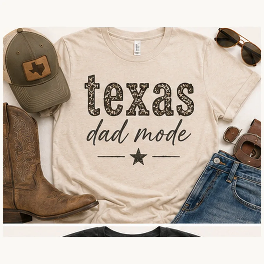 Texas Dad Mode Tee — Texas Dad Mode graphic