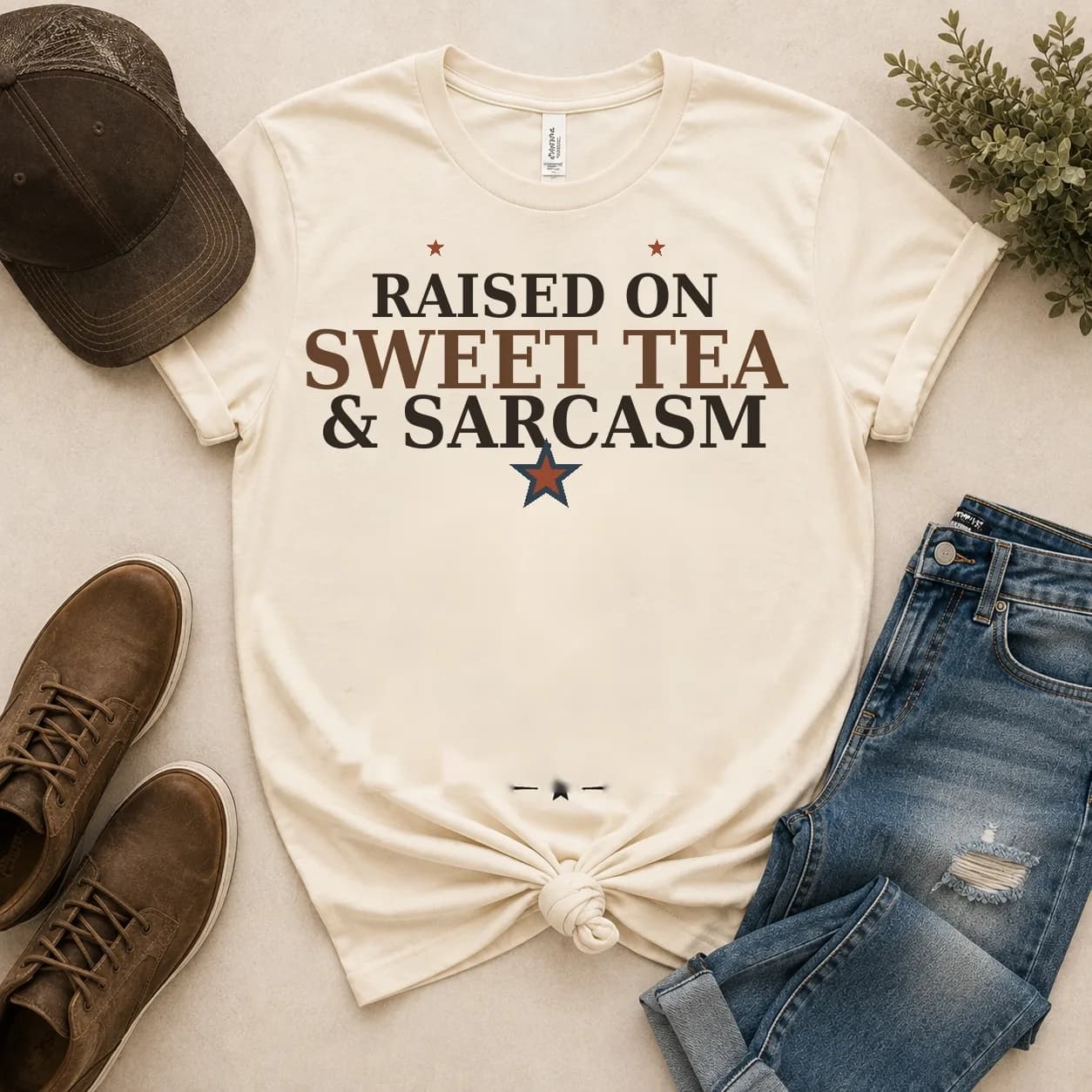 Raised on Sweet Tea and Sarcasm Tee — Raised on Sweet Tea and Sarcasm graphic