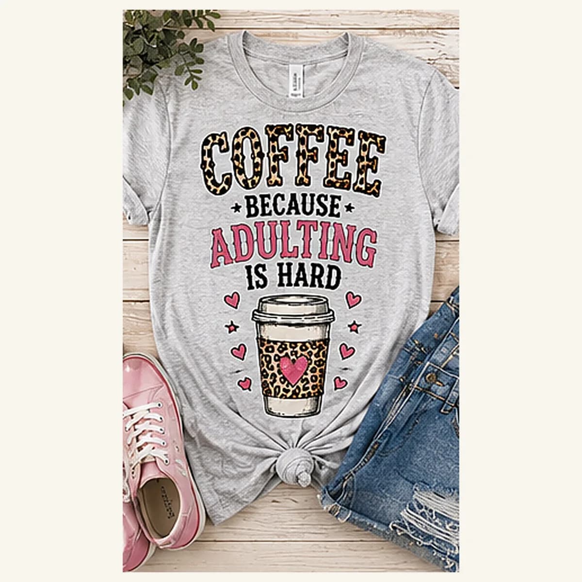 Coffee Because Adulting Is Hard Fall Tee — Coffee Because Adulting Is Hard Fall graphic