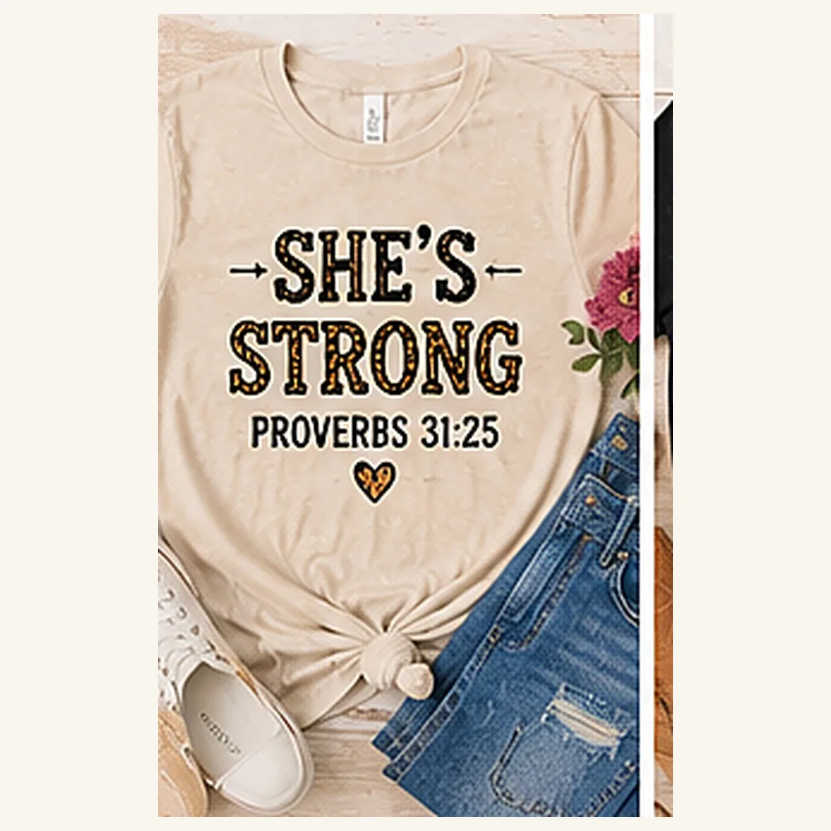 She's Strong Proverbs 31 Tee — She's Strong Proverbs 31 graphic