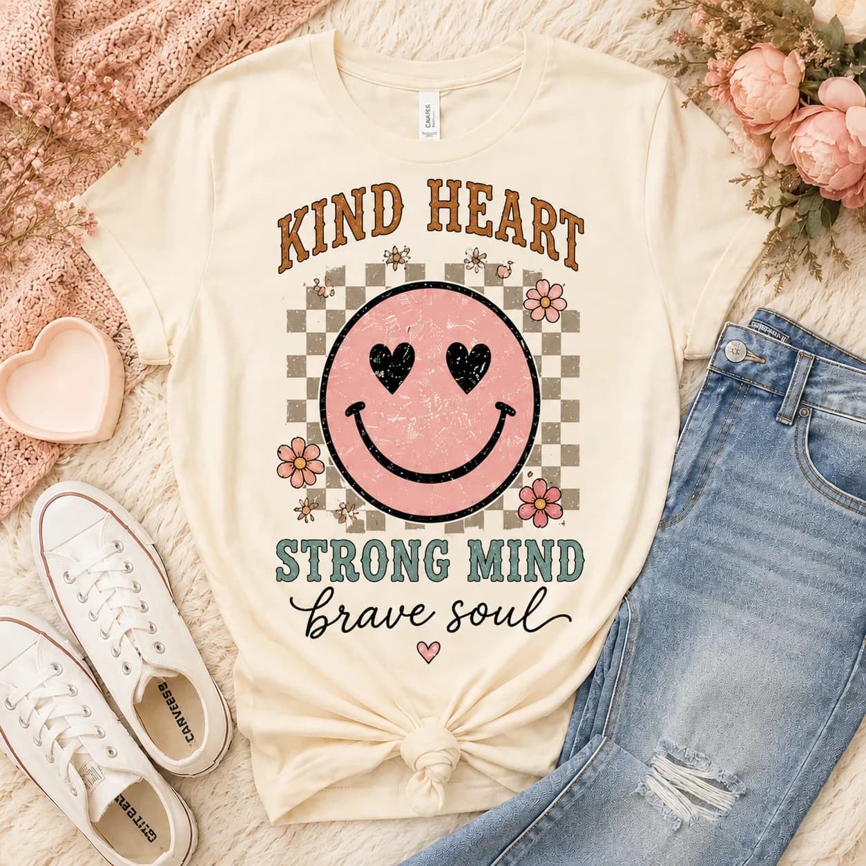Kind Heart Strong Mind Brave Soul Tee — Kind Heart Strong Mind Brave Soul graphic