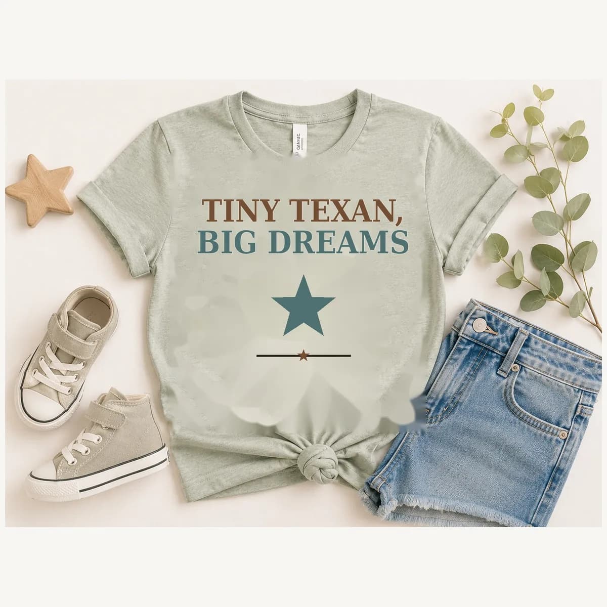 Tiny Texan Big Dreams Kids Tee — Tiny Texan Big Dreams graphic