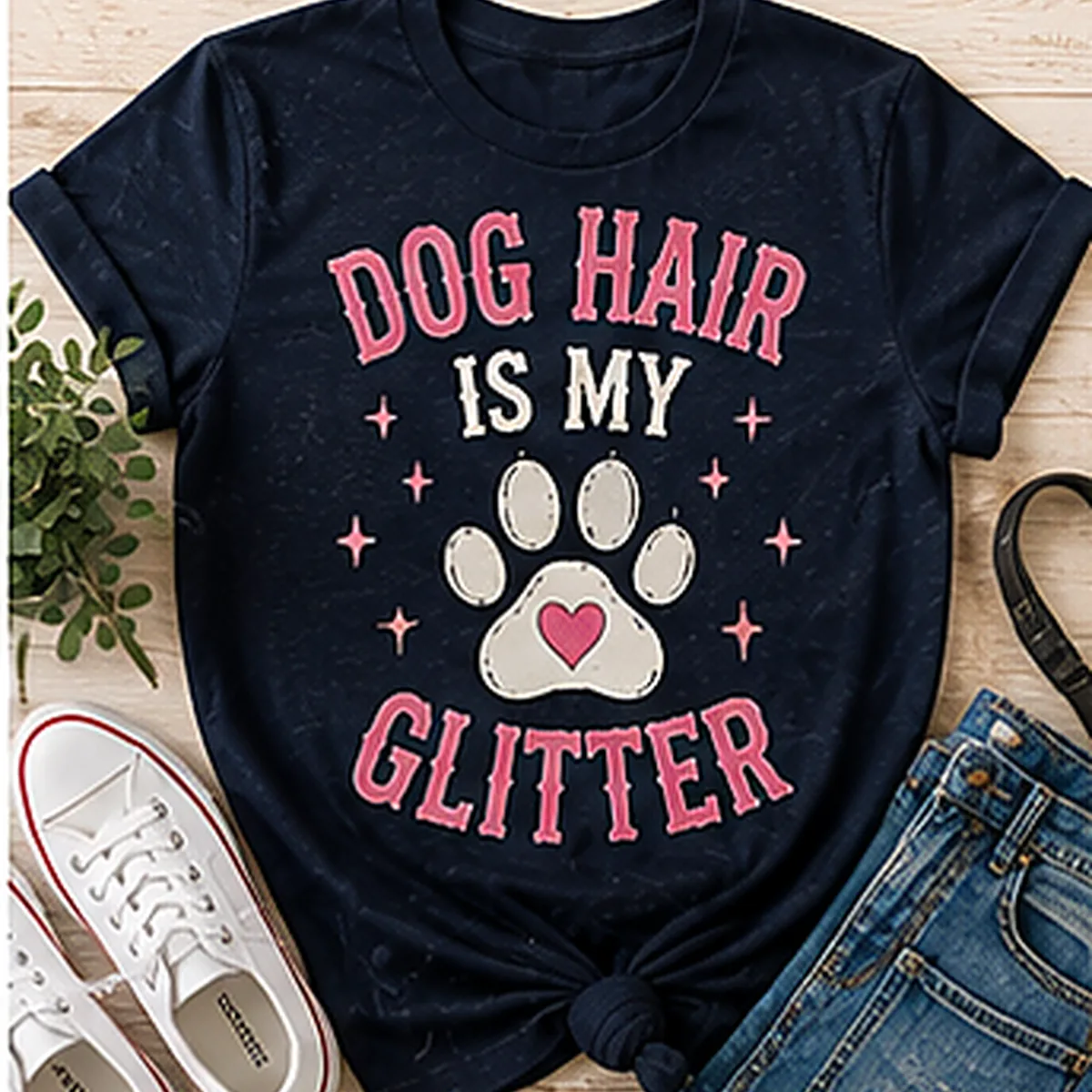 Dog Hair Is My Glitter Tee — Dog Hair Is My Glitter graphic
