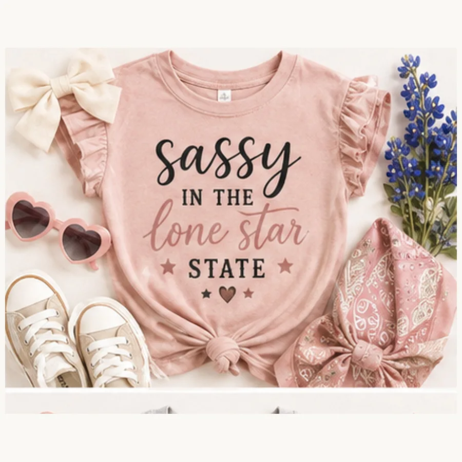 Sassy in the Lone Star State Kids Tee — Sassy in the Lone Star State graphic