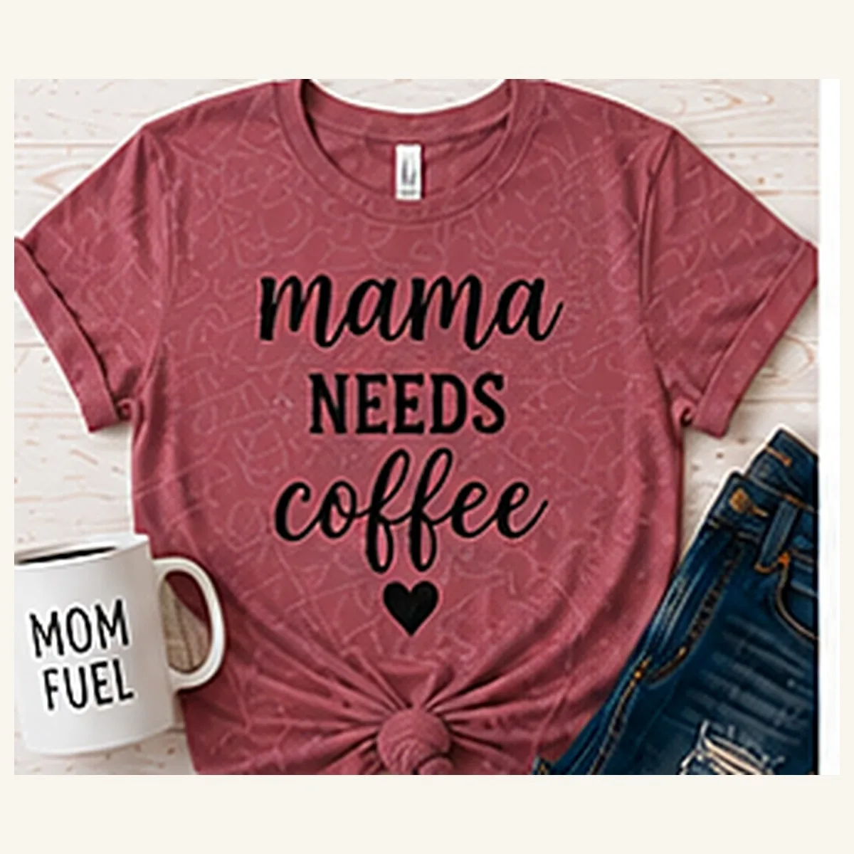 Mama Needs Coffee Simple Tee — Mama Needs Coffee Simple graphic