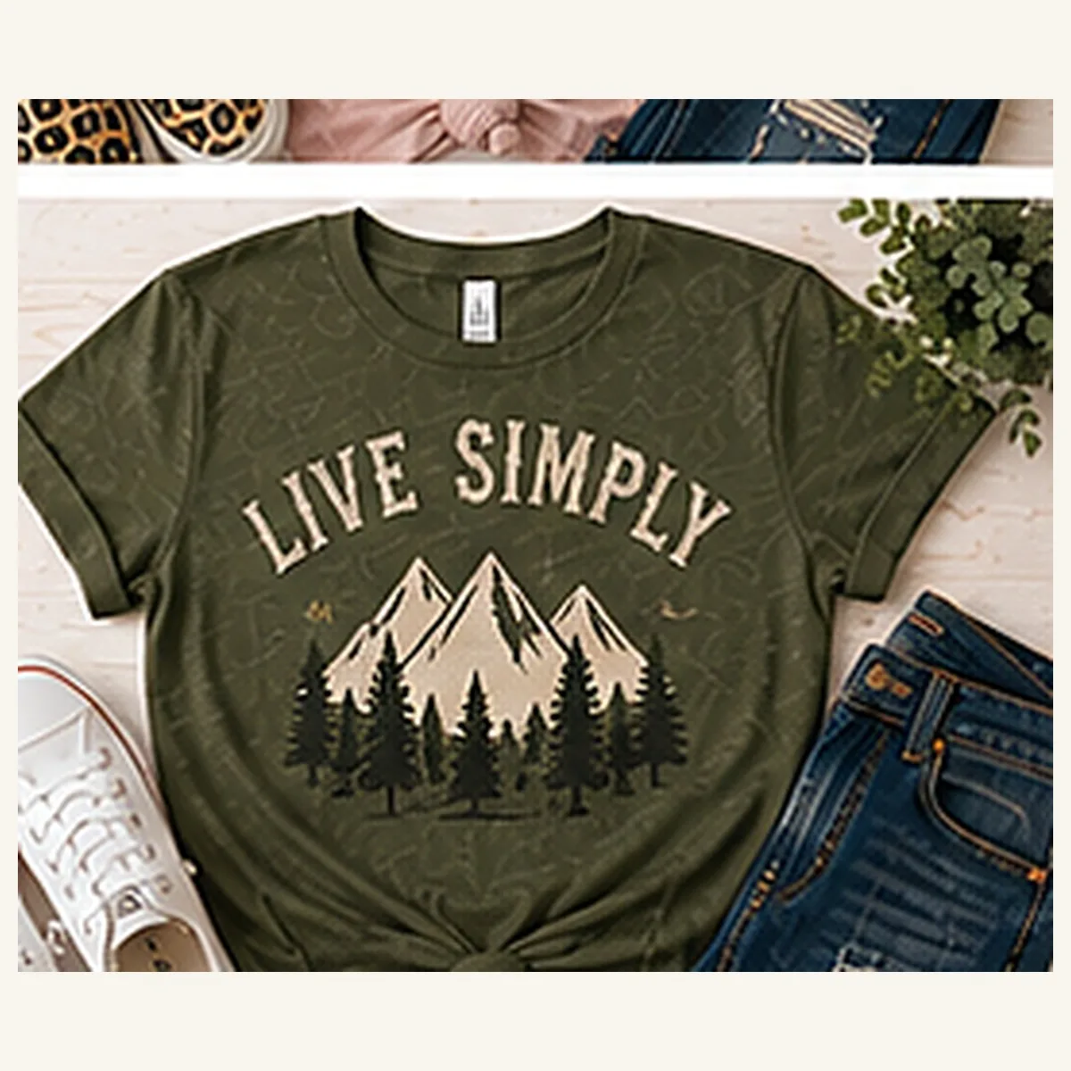 Live Simply Tee — Live Simply graphic