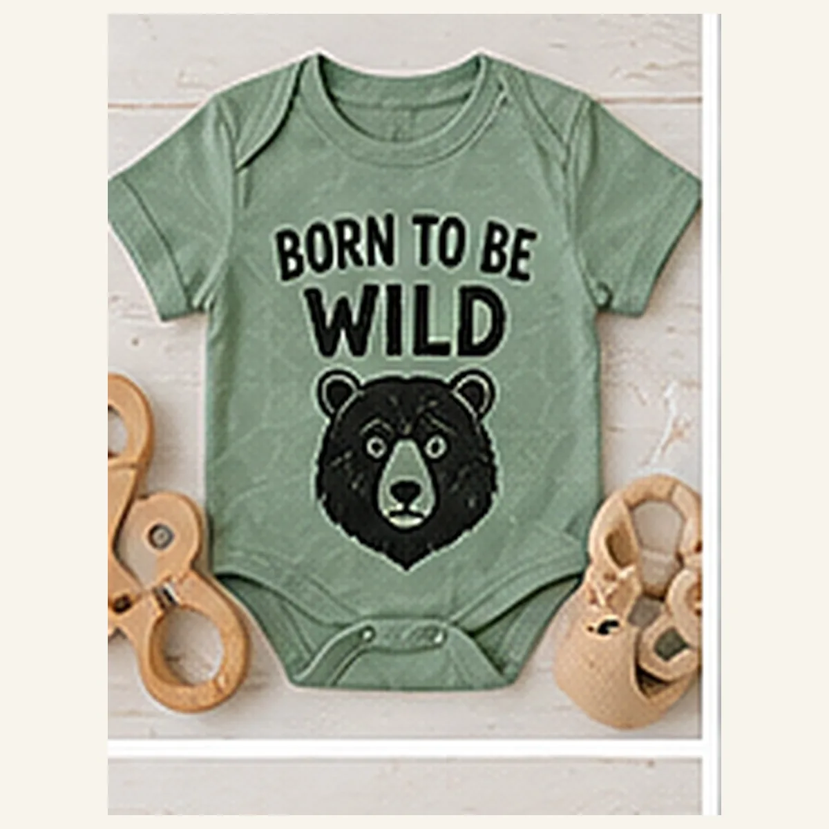 Born to Be Wild Bear Toddler Tee — Born to Be Wild Bear graphic