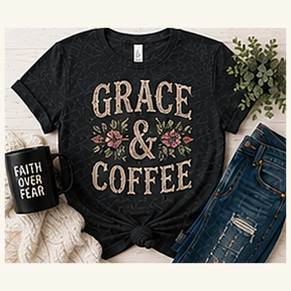 Grace and Coffee Tee — Grace and Coffee graphic