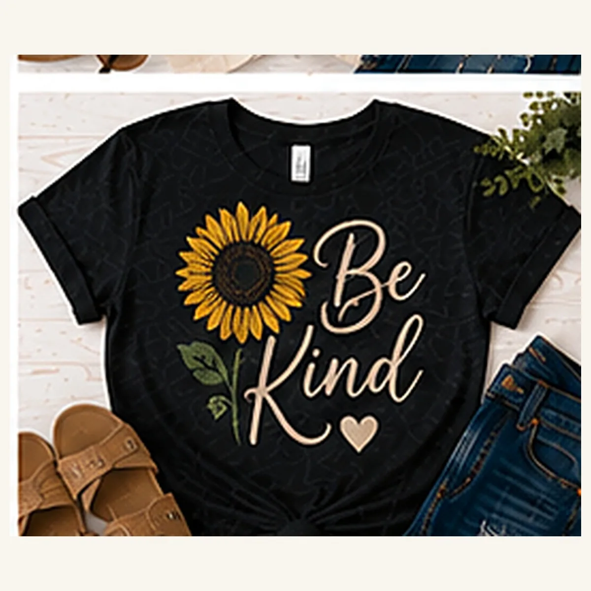 Be Kind Sunflower Tee — Be Kind Sunflower graphic