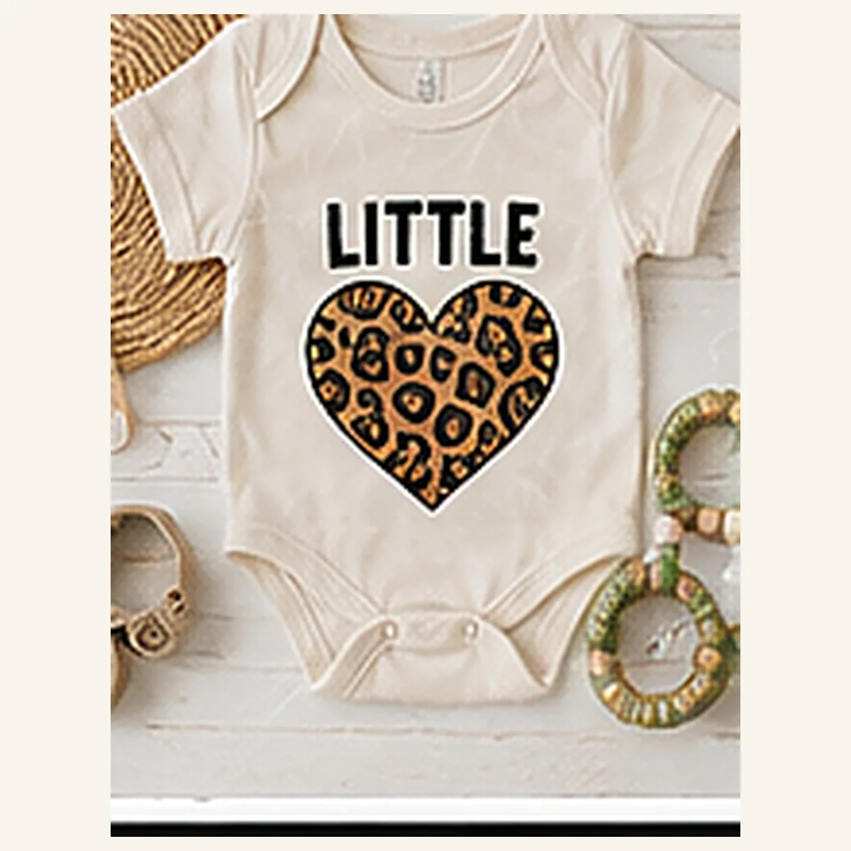 Little Leopard Heart Bodysuit — Little Leopard Heart graphic